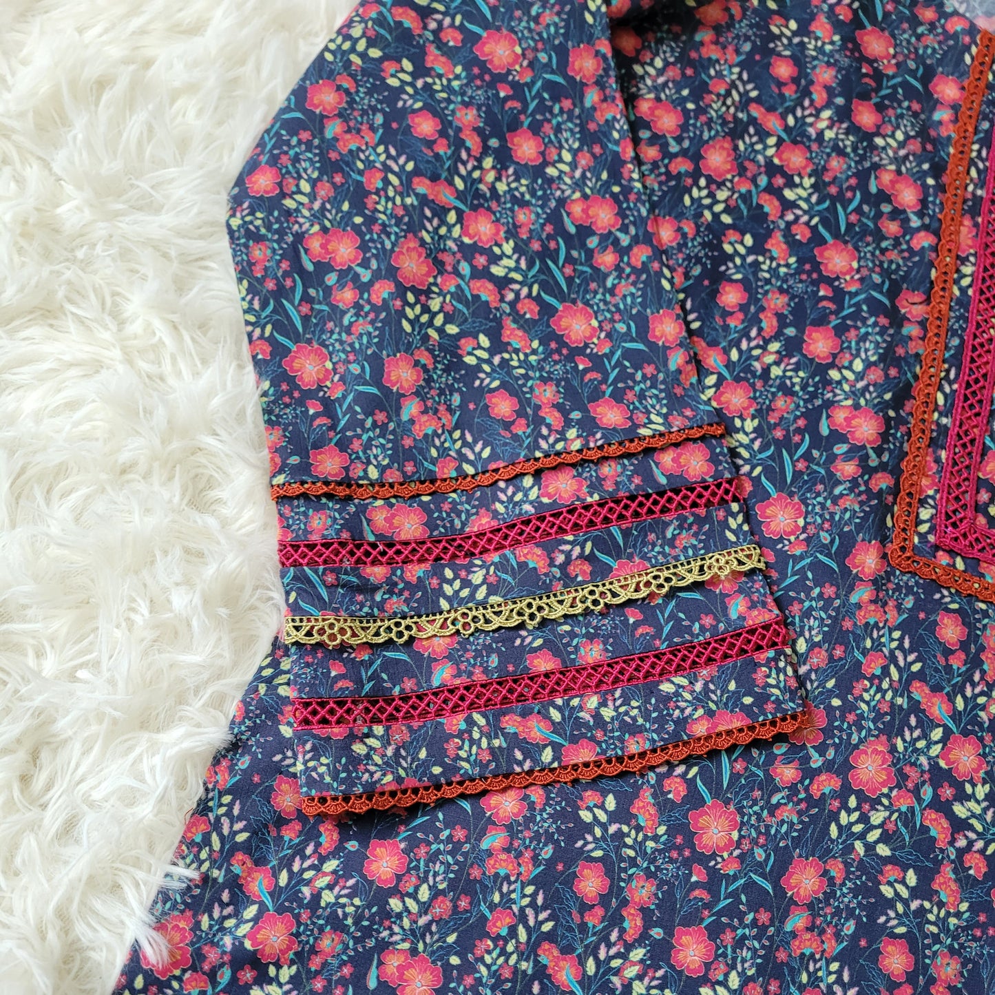 Midnight Bloom Printed Lawn Coords