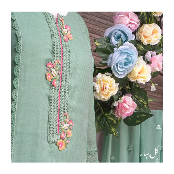 Gul e Bahar: Mint Melody Khaadi Net Suit