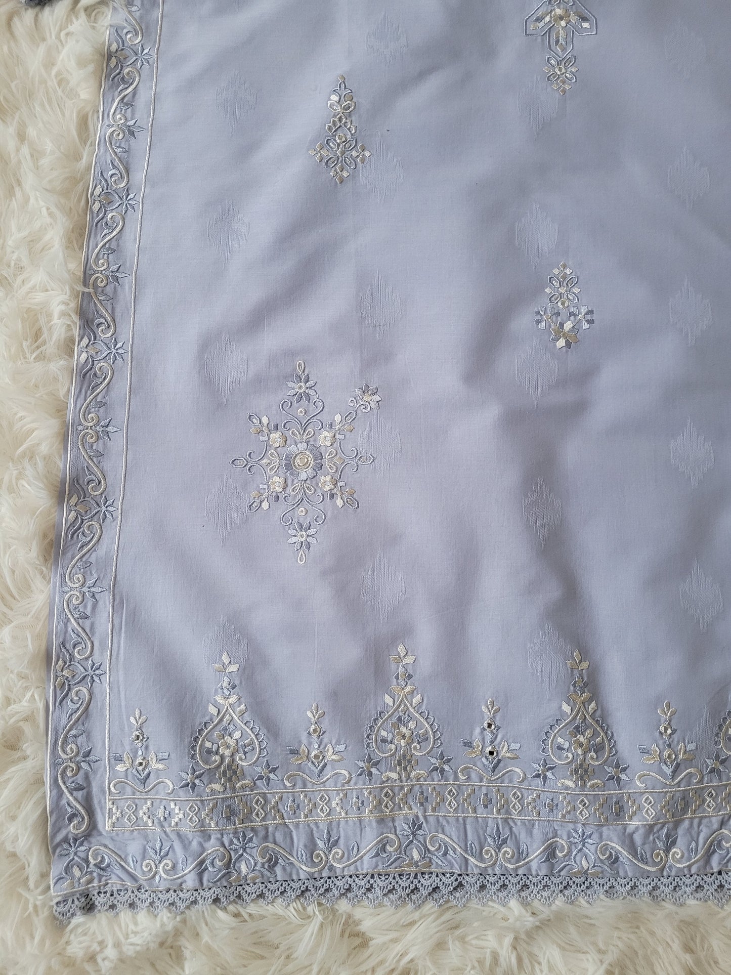 Agha Noor Intricately Embroidered Shirt