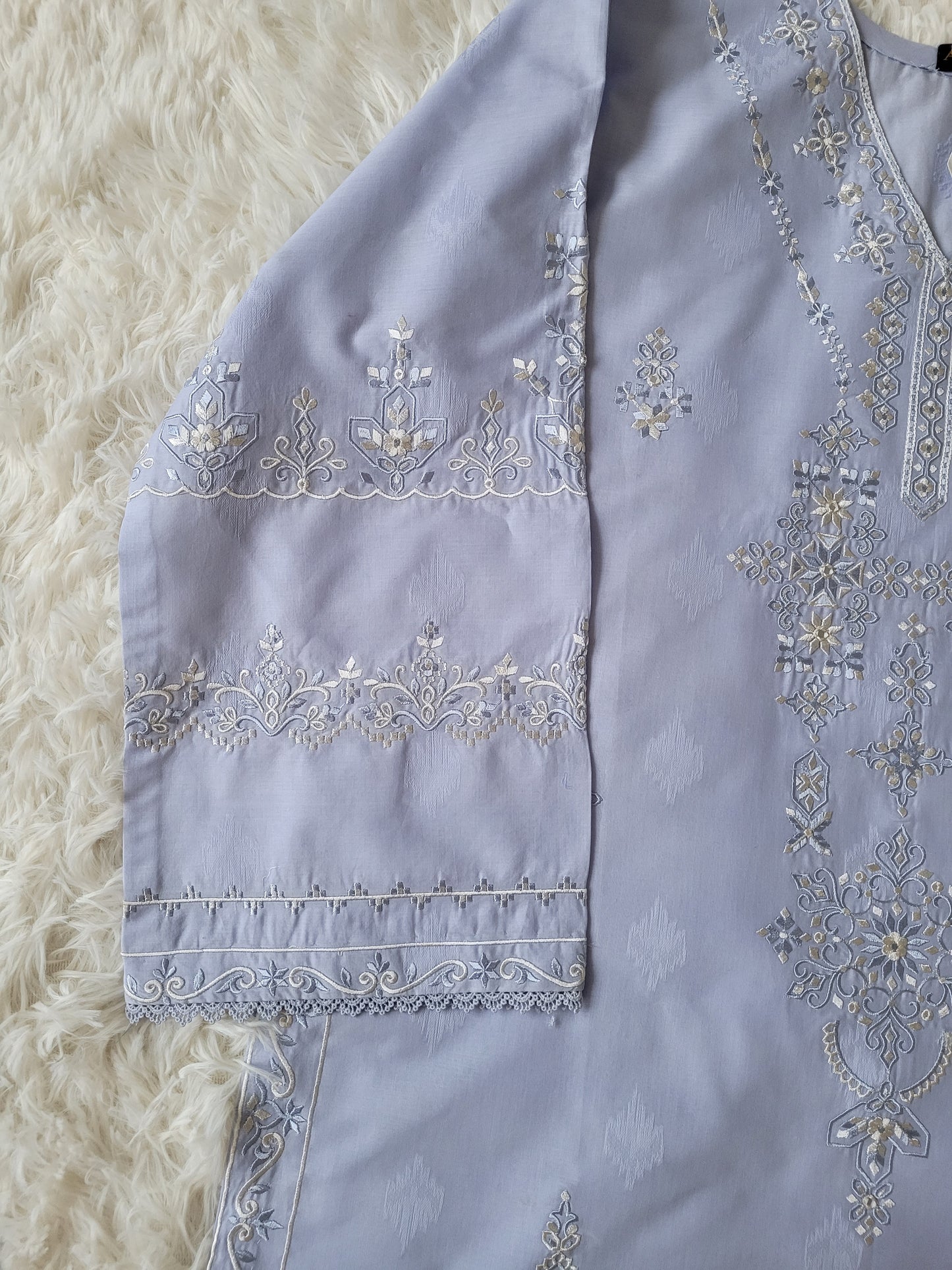 Agha Noor Intricately Embroidered Shirt