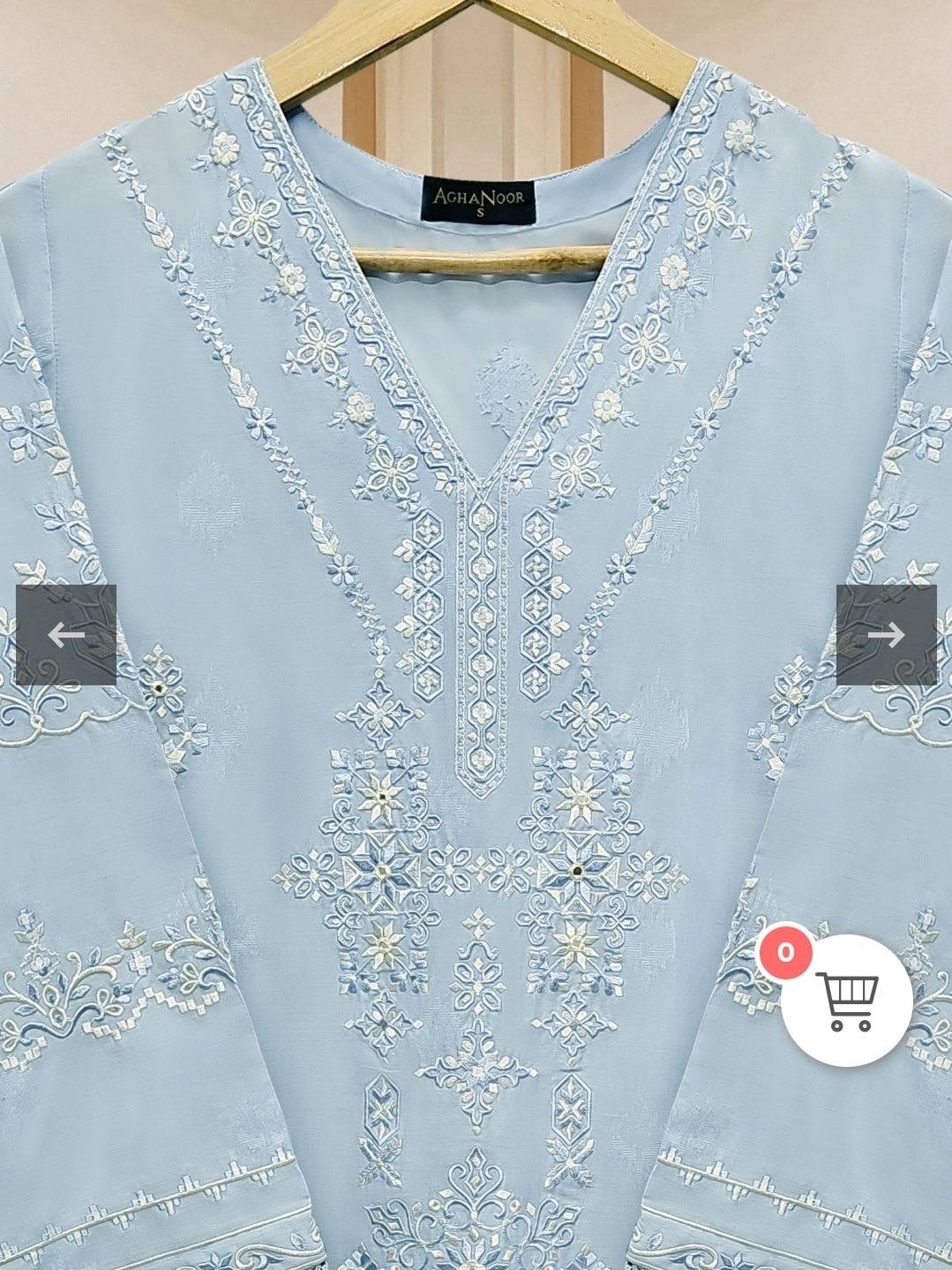 Agha Noor Intricately Embroidered Shirt