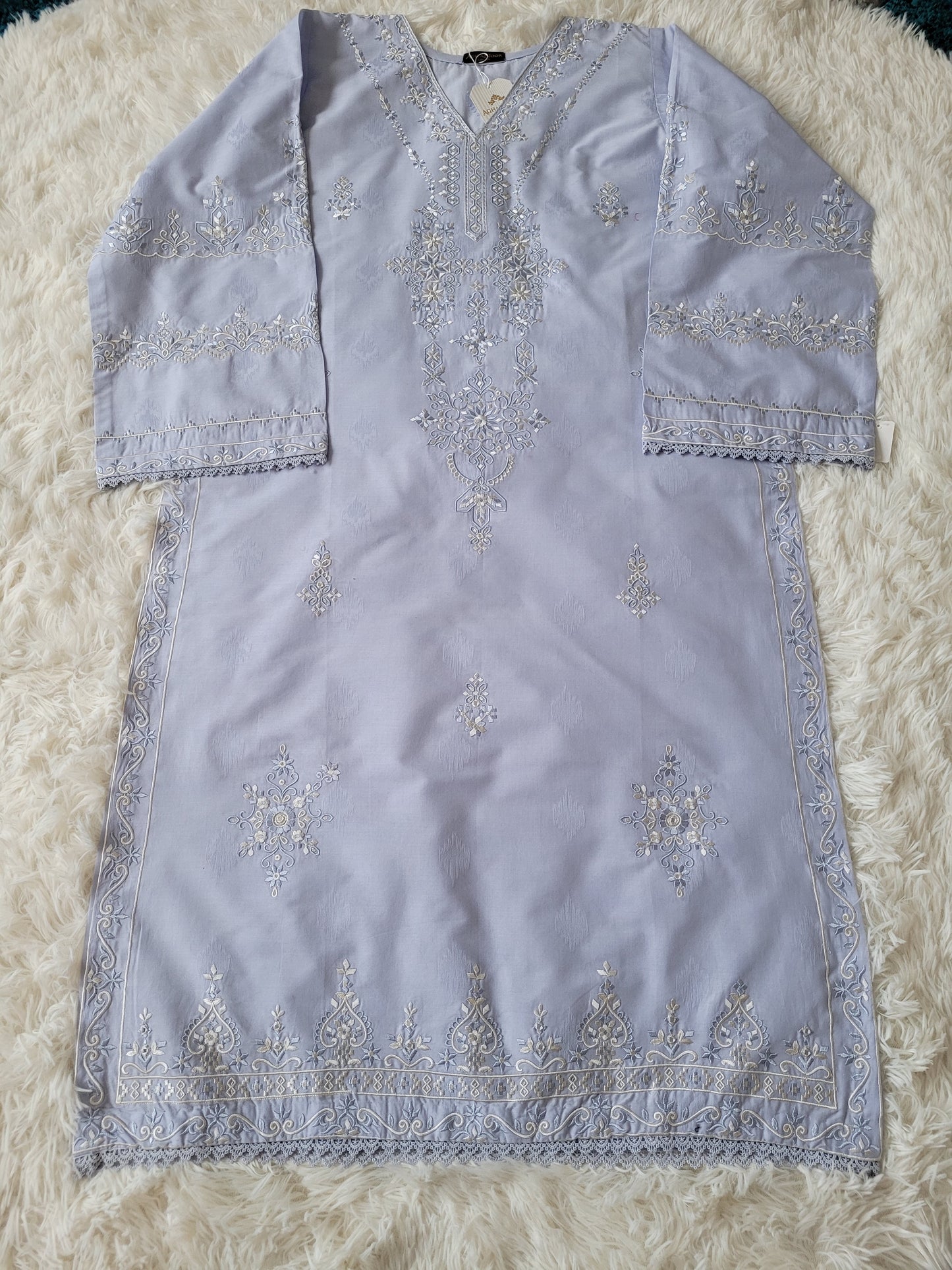 Agha Noor Intricately Embroidered Shirt