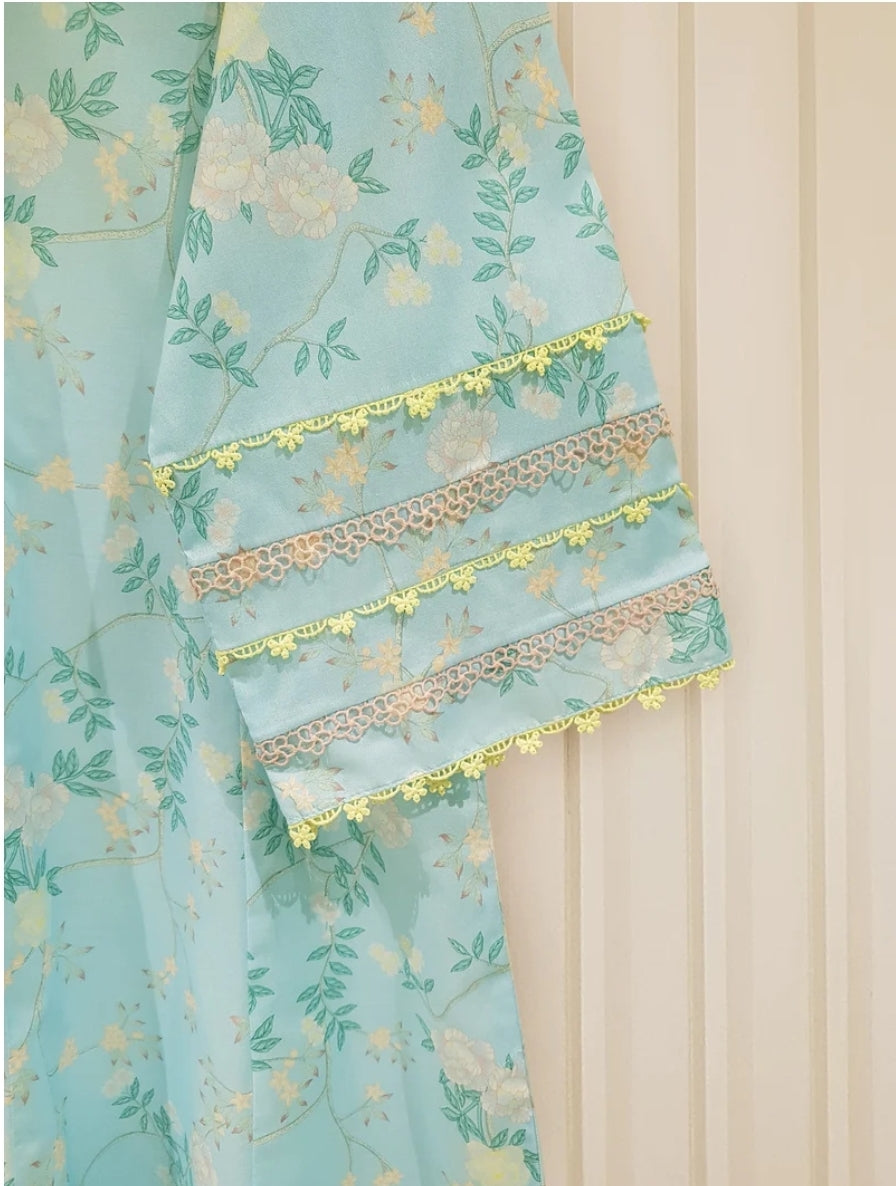 Agha Noor Ferozi Garden: Printed Lawn Suit with Delicate Chiffon Dupatta