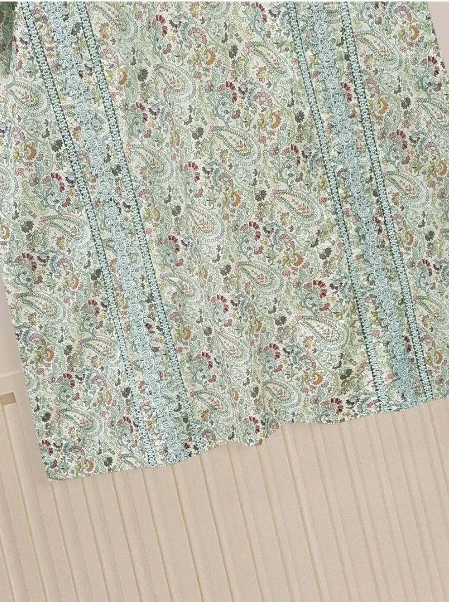 Agha Noor Cool Grey Printed Lawn Suit with Dupatta