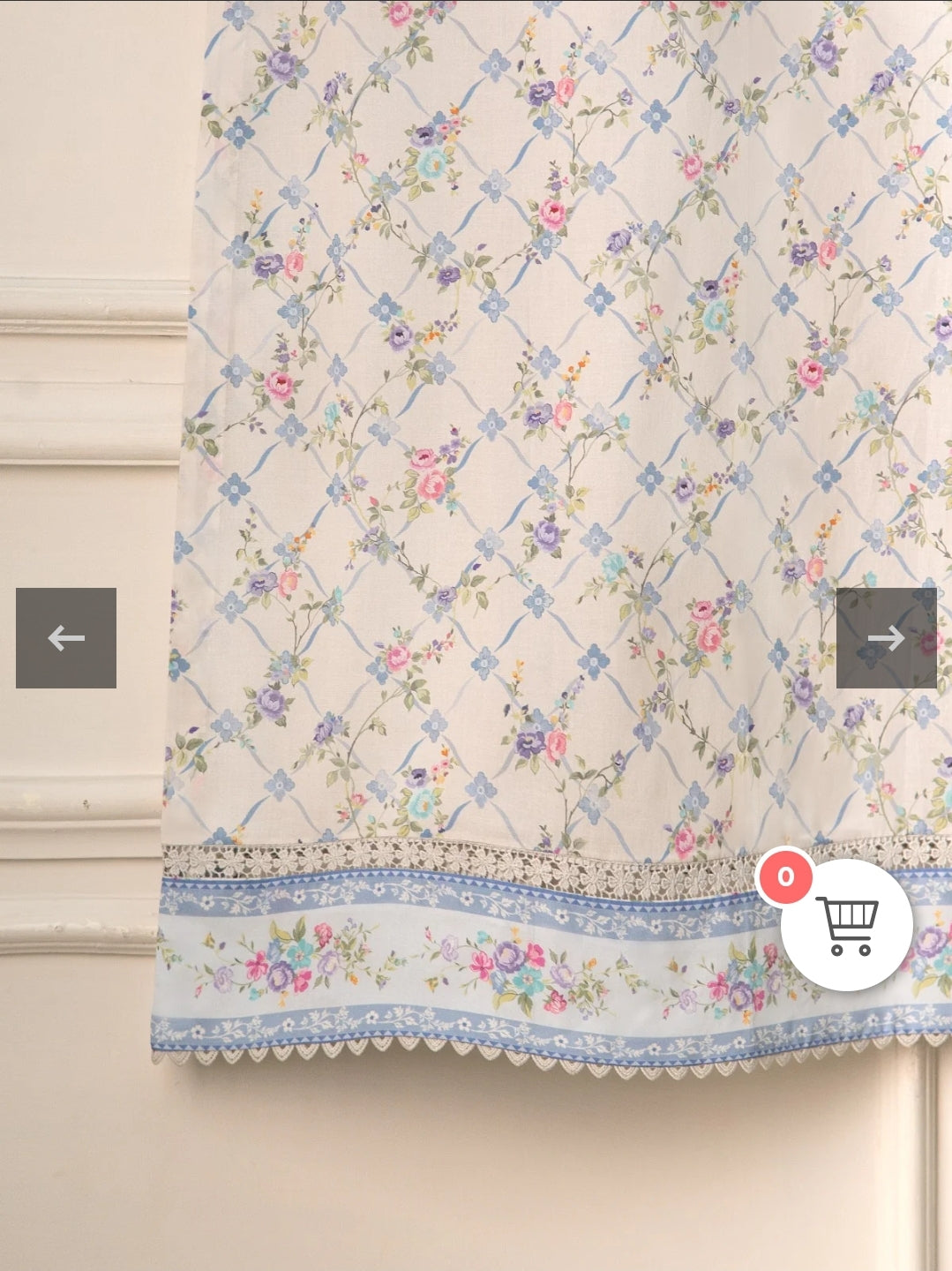 Agha Noor Ivory Lattice: Printed Cambric Shirt with Blue Accents