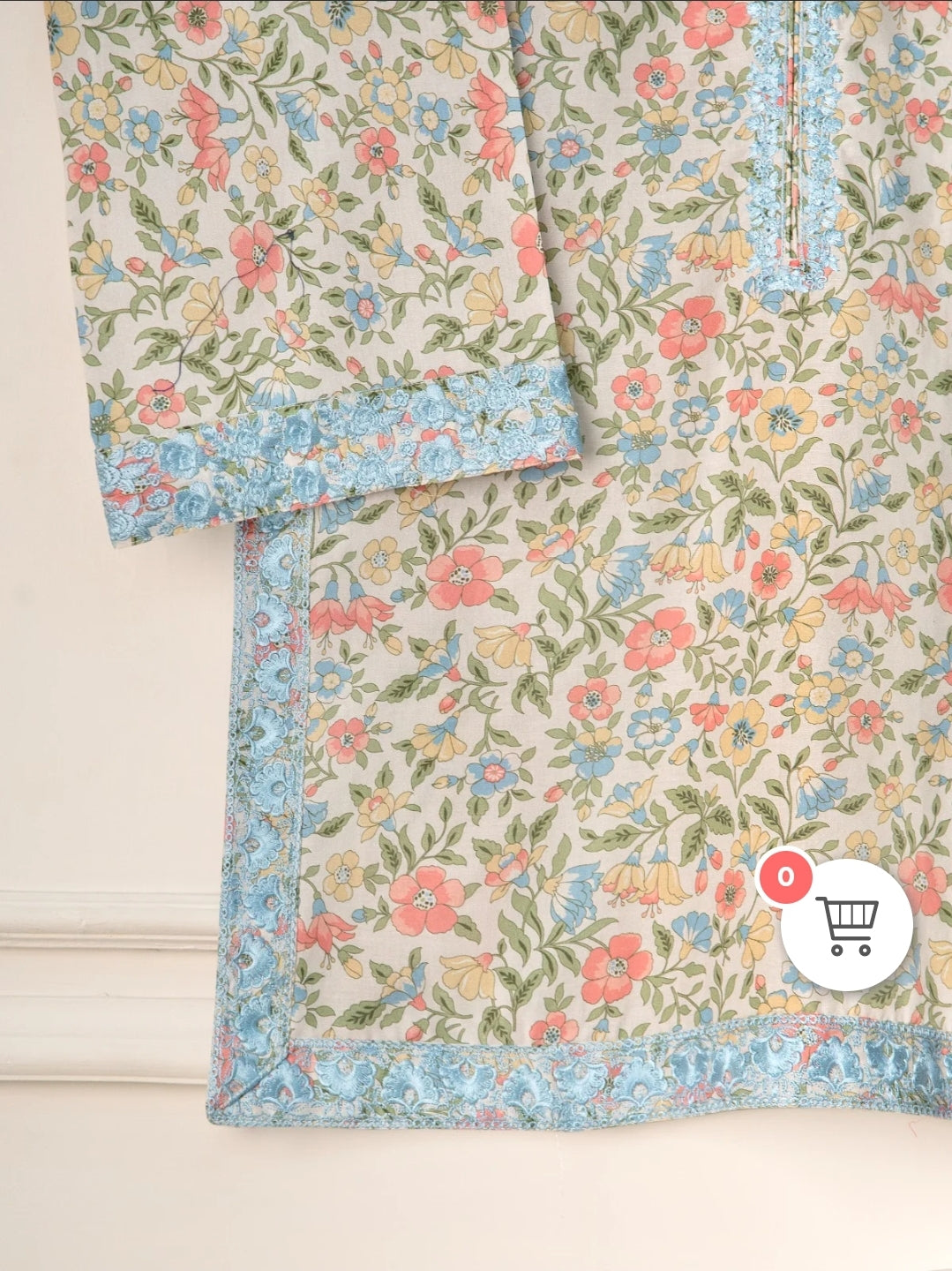 Agha Noor Summer Blooms Floral Printed Lawn Suit with Lawn Tie-Dye Dupatta