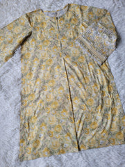 Baroque Golden Garden Embroidered Printed Lawn Suit with Sheer Dupatta