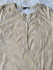 Bin Saeed Golden Hue: Ornate Printed Lawn Suit with Delicate Lace