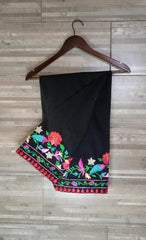 Black Shalwar with Colorful Embroidery