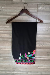 Black Shalwar with Colorful Embroidery