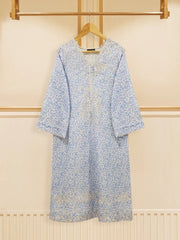 Agha Noor Azure Meadow: Embroidered Printed Lawn Shirt