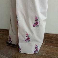 Candlelit Bloom Embroidered Beige Shalwar