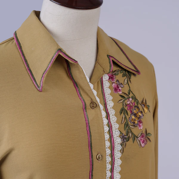 Goldenrod Meadow: Embroidered Marina Two-Piece