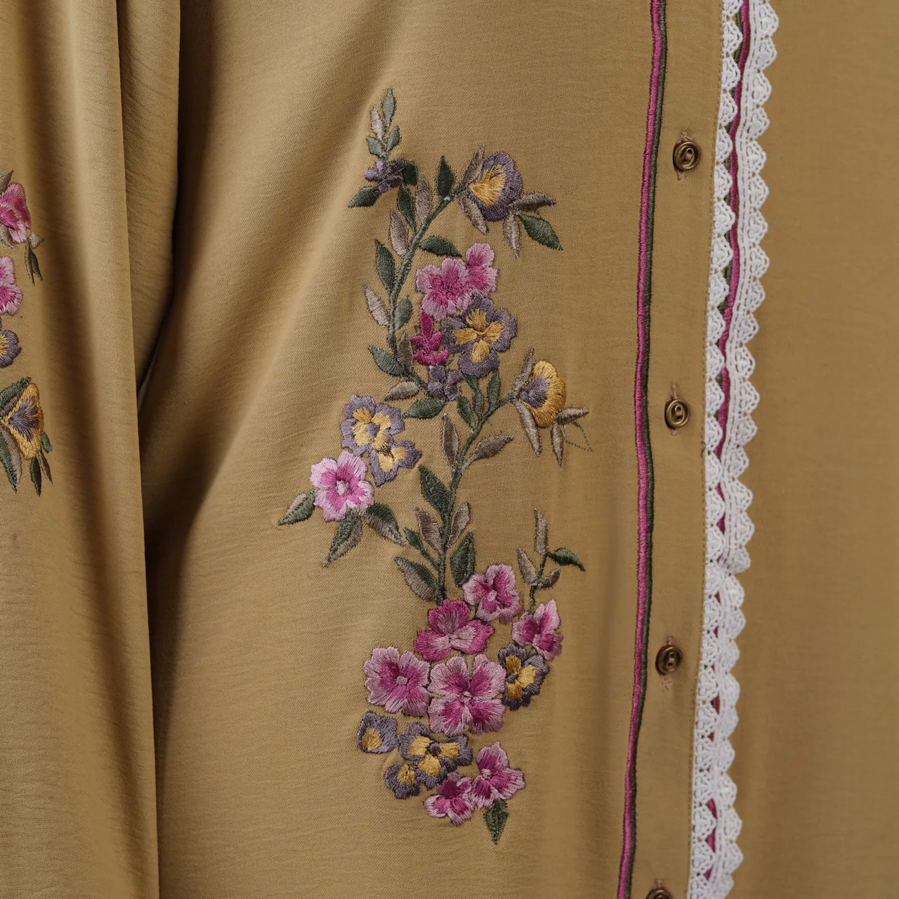 Goldenrod Meadow: Embroidered Marina Two-Piece