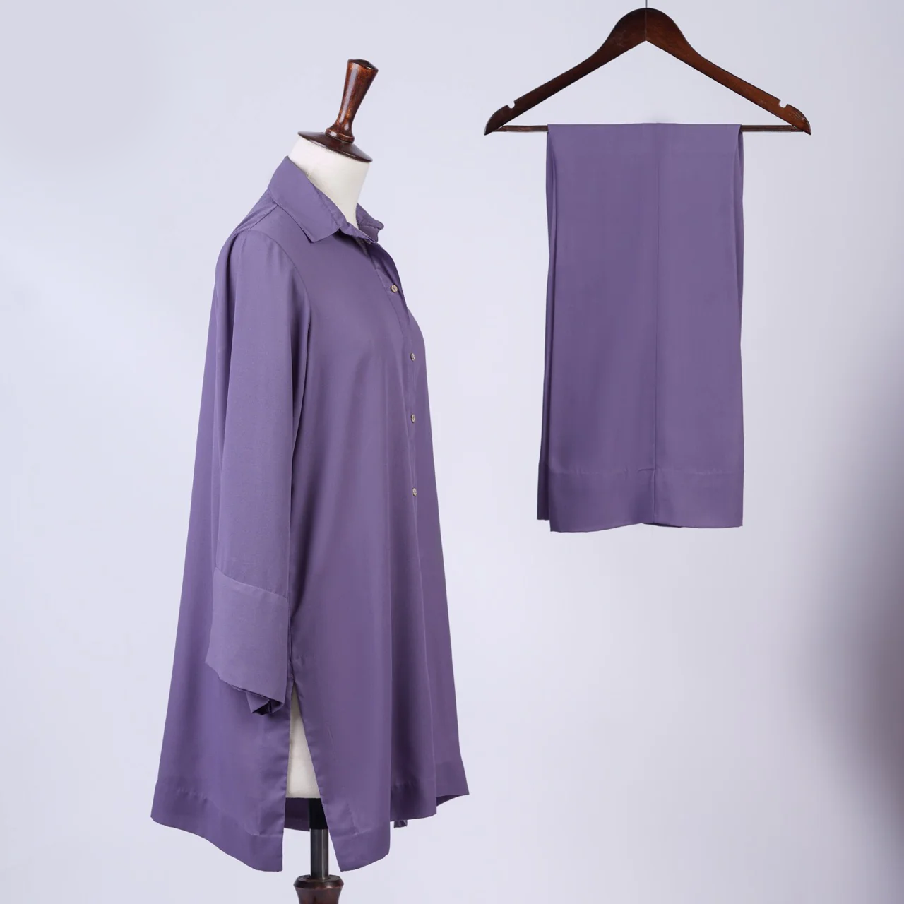 Lilac Flow: Georgette Shirt and Trousers