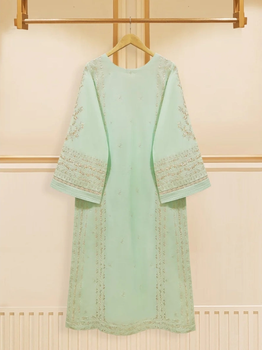 Agha Noor Mint Green Embroidered Lawn Suit