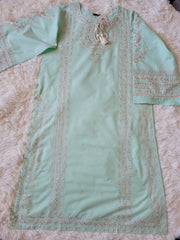 Agha Noor Mint Green Embroidered Lawn Suit