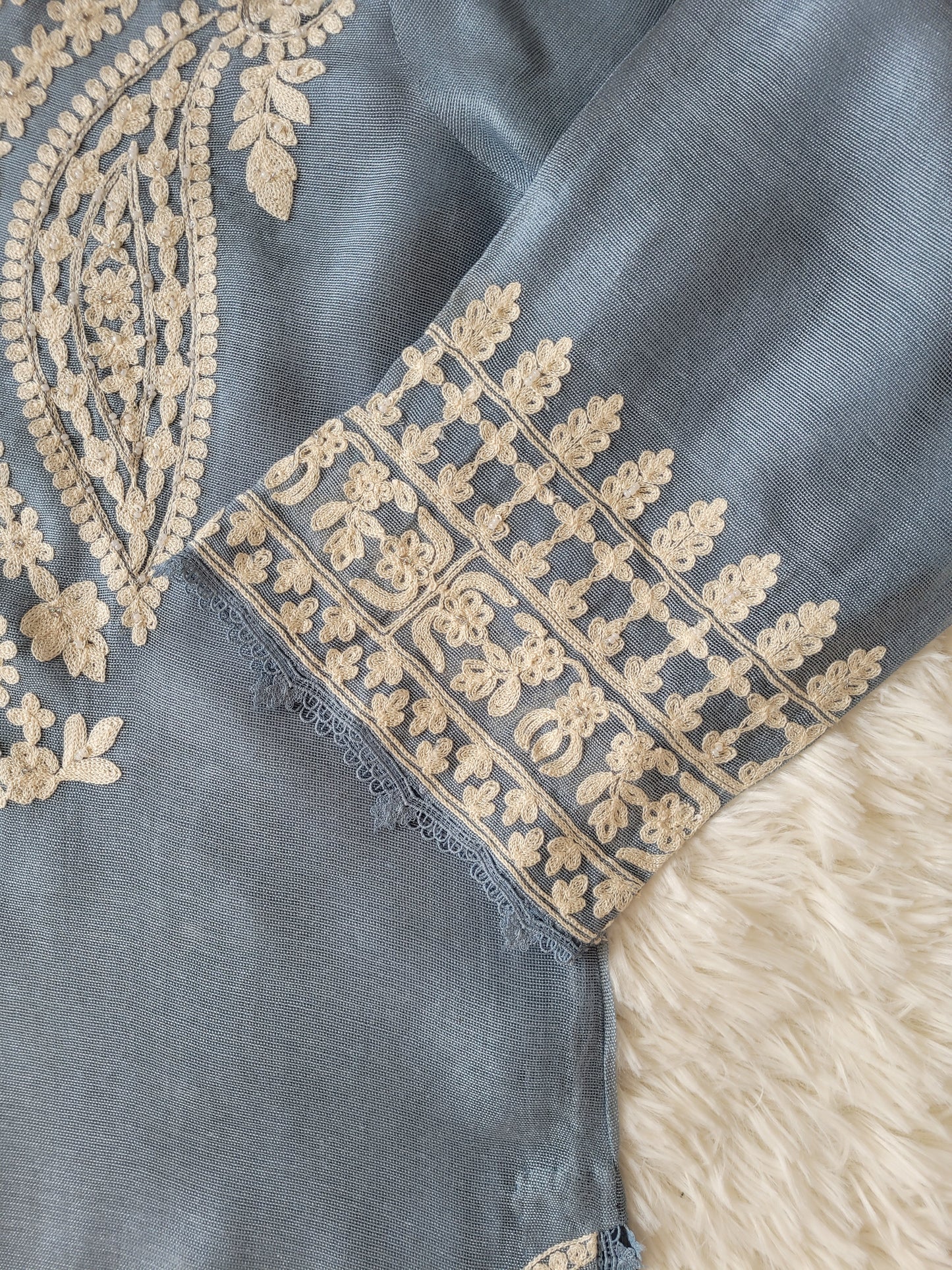 Agha Noor Sterling Bloom Embroidered Cotton Net Formal Suit