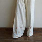 Booti Bloom Cotton Peach Embroidered Shalwar