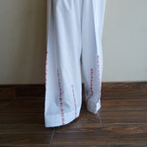 Crisp White Budding Vine Embroidered Shalwar