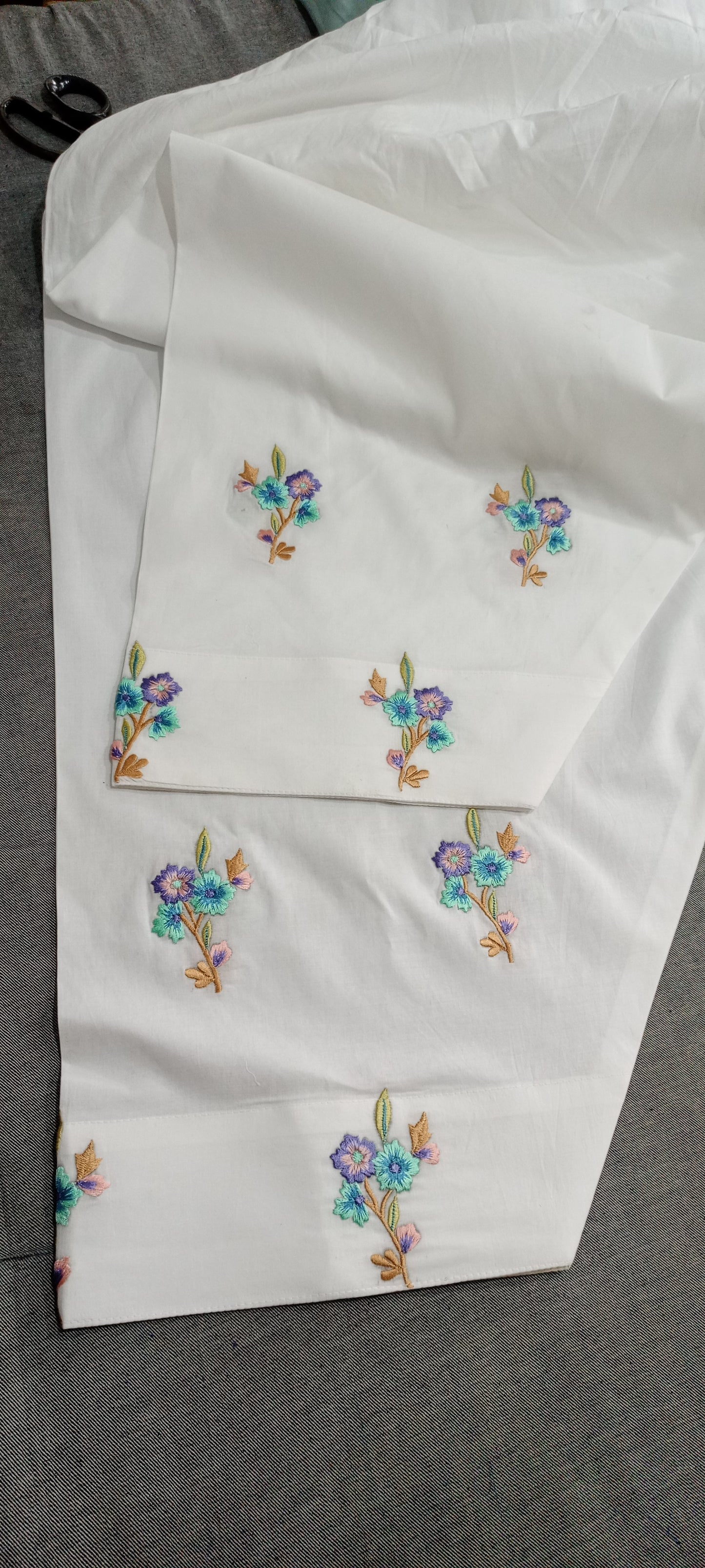 Whimsical Meadow Embroidered Shalwar (Available in White or Black)
