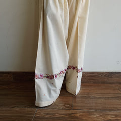 Maison Cream Chic Embroidered Shalwar