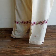 Maison Cream Chic Embroidered Shalwar