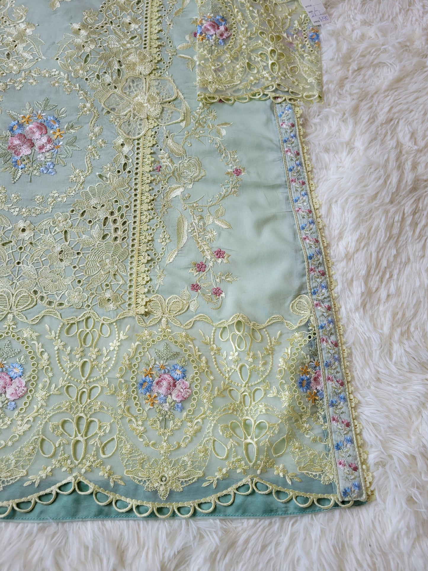 Mushq Meadow Bloom Fully Embroidered Lawn Suit with Pure Silk Dupatta
