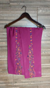 Regal Plum Paisley Embroidered Trouser