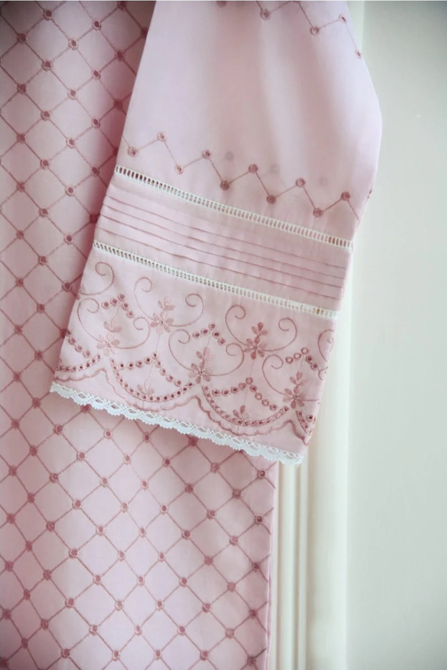 Agha Noor Rose Pink Chikankari Shirt