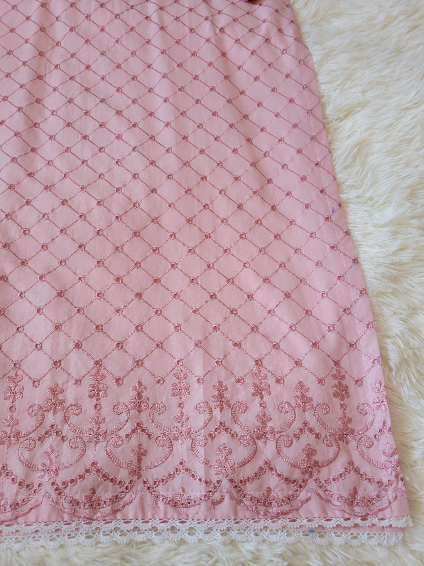 Agha Noor Rose Pink Chikankari Shirt