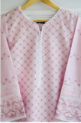 Agha Noor Rose Pink Chikankari Shirt