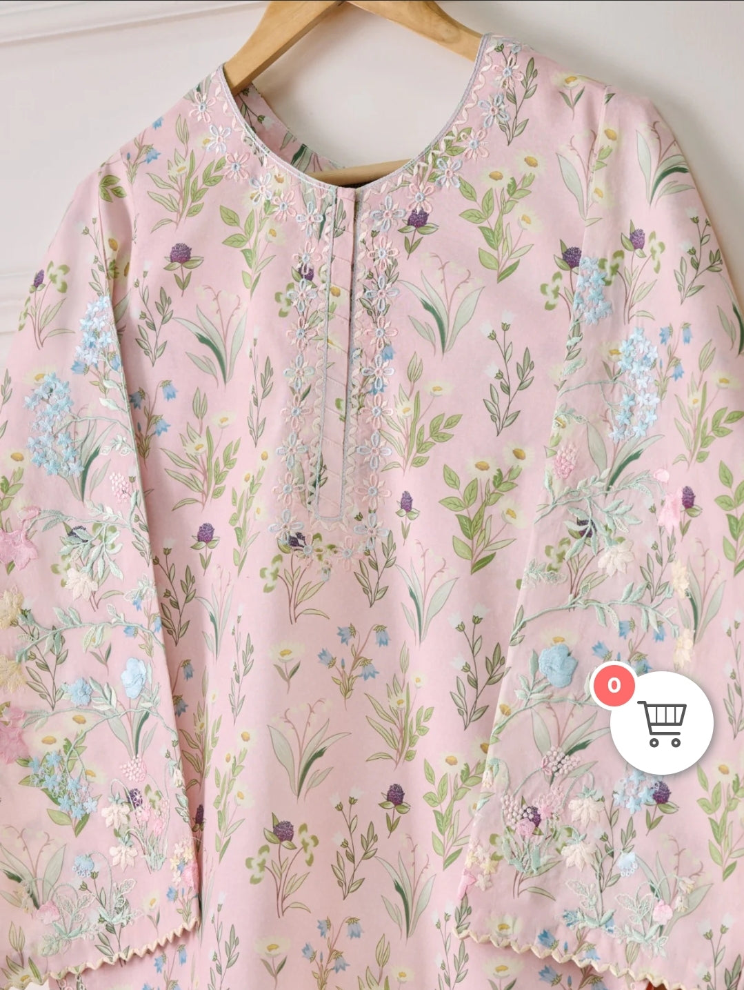 Agha Noor Rose Garden Charm: Multi-Embroidered Lawn Suit
