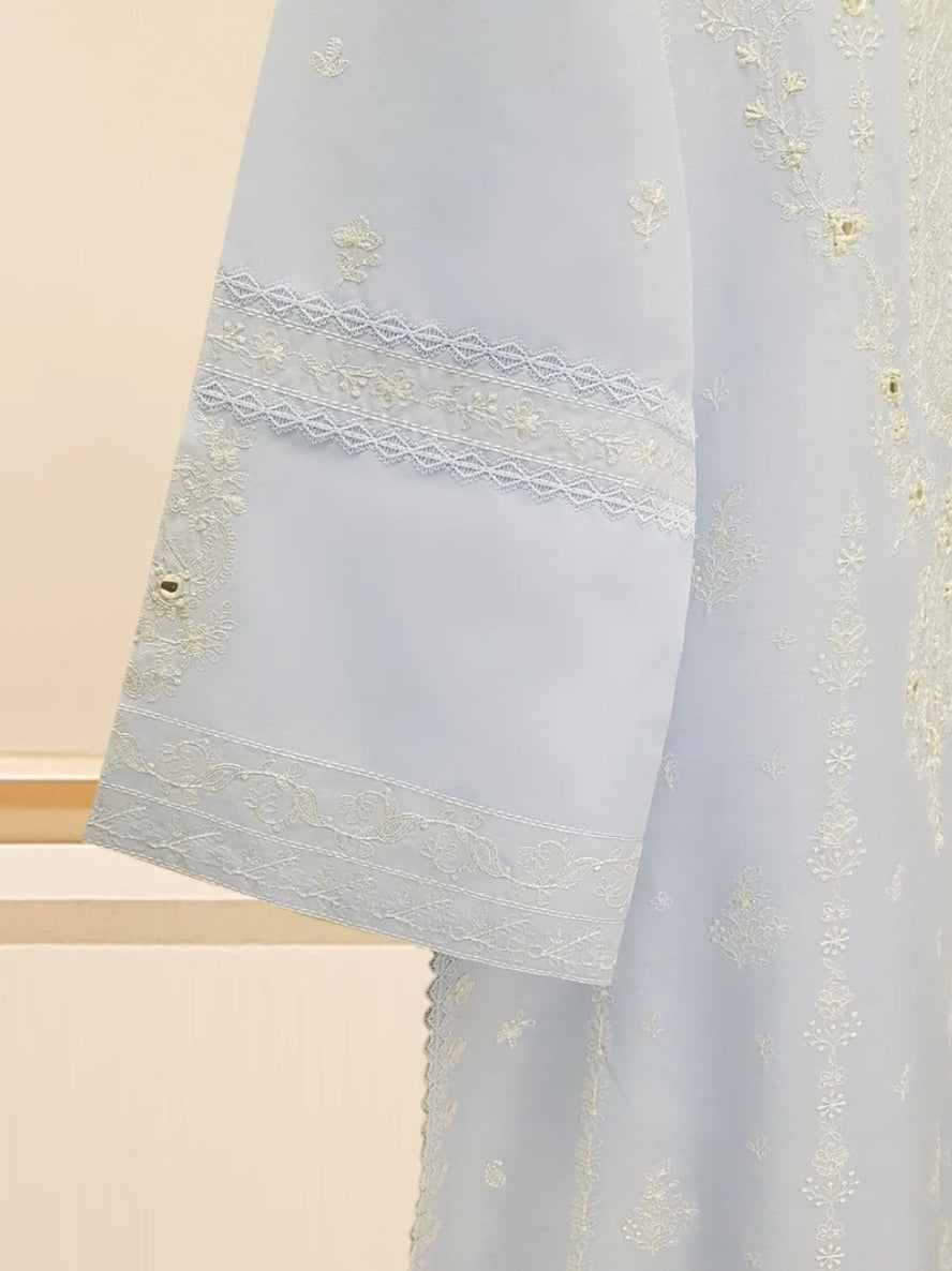 Agha Noor Lavender Whisper: Embroidered Two-Piece Suit