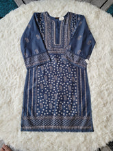 Agha Noor Teal Paisley Embroidered Lawn Shirt with Ethnic Motifs