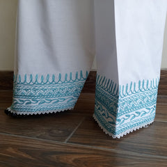 Turquoise Aari Embroidered Shalwar