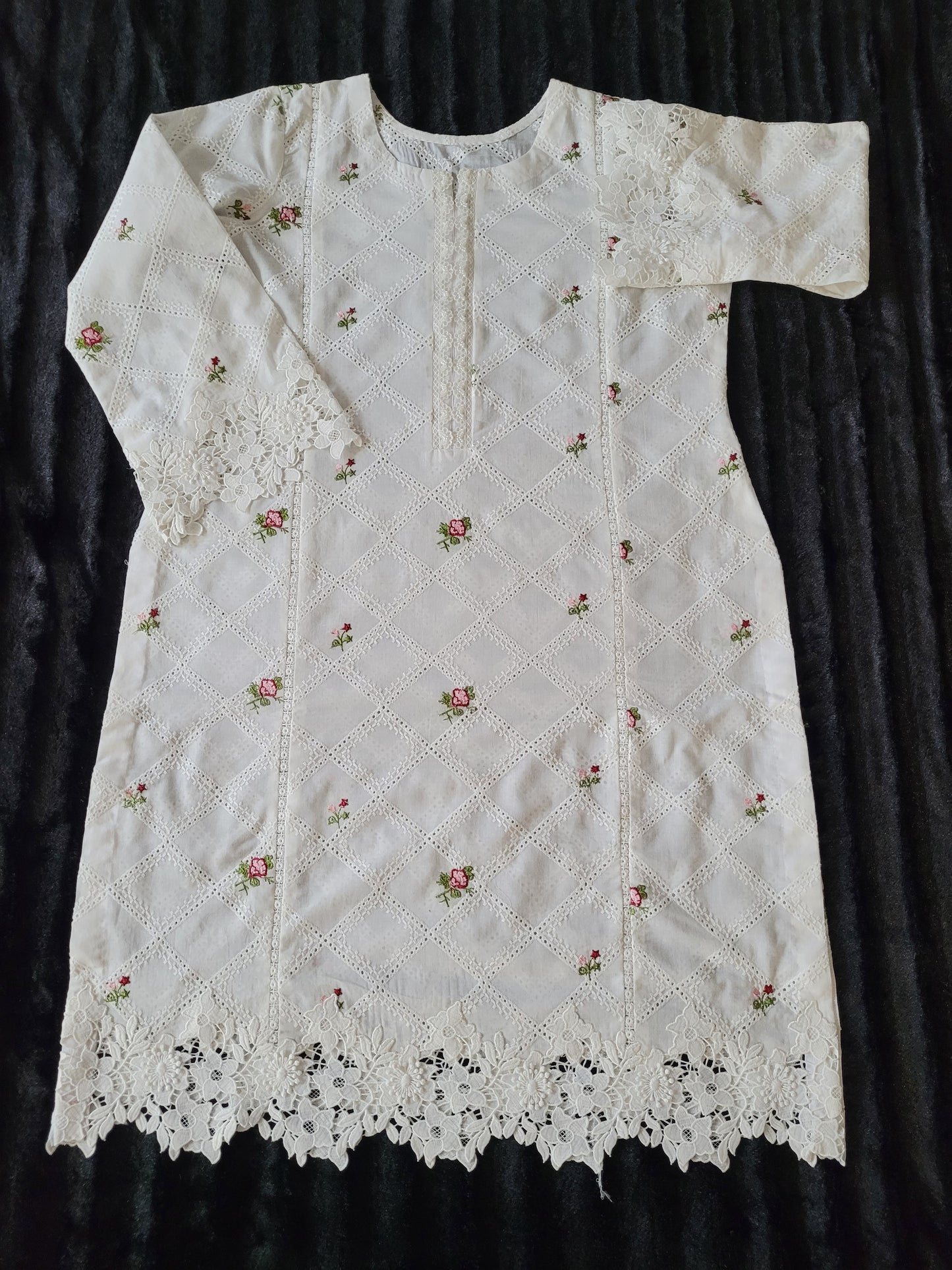 Pristine White Chikankari Lawn Suit with Chiffon Dupatta