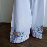Crisp White Garden Bloom Embroidered Shalwar