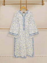 Agha Noor Azure Whisper: Printed & Embroidered White Lawn Shirt and Trouser