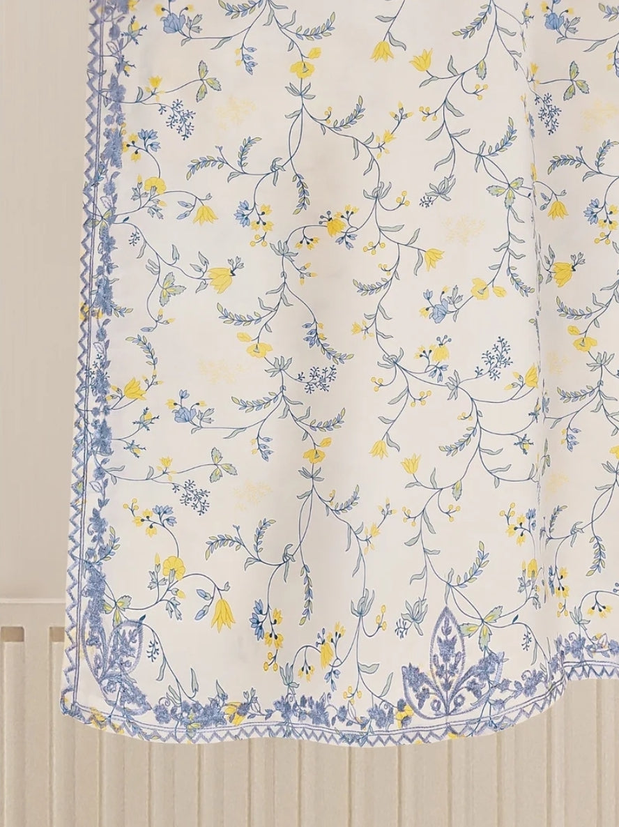 Agha Noor Azure Whisper: Printed & Embroidered White Lawn Shirt and Trouser