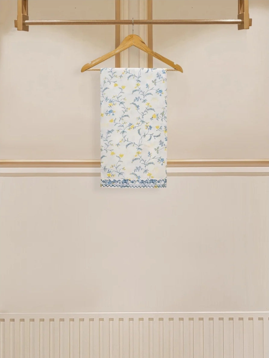 Agha Noor Azure Whisper: Printed & Embroidered White Lawn Shirt and Trouser