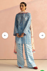 Zara Soft Grey Flora: Printed 3-Piece Suit