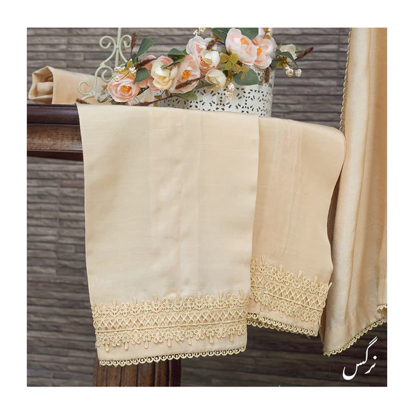 Nargis Golden Glow: Embellished Cotton Net Trio