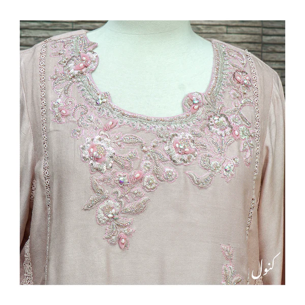 Kanwal Rosewater Delight: Embellished Cotton Net Suit