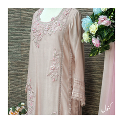 Kanwal Rosewater Delight: Embellished Cotton Net Suit