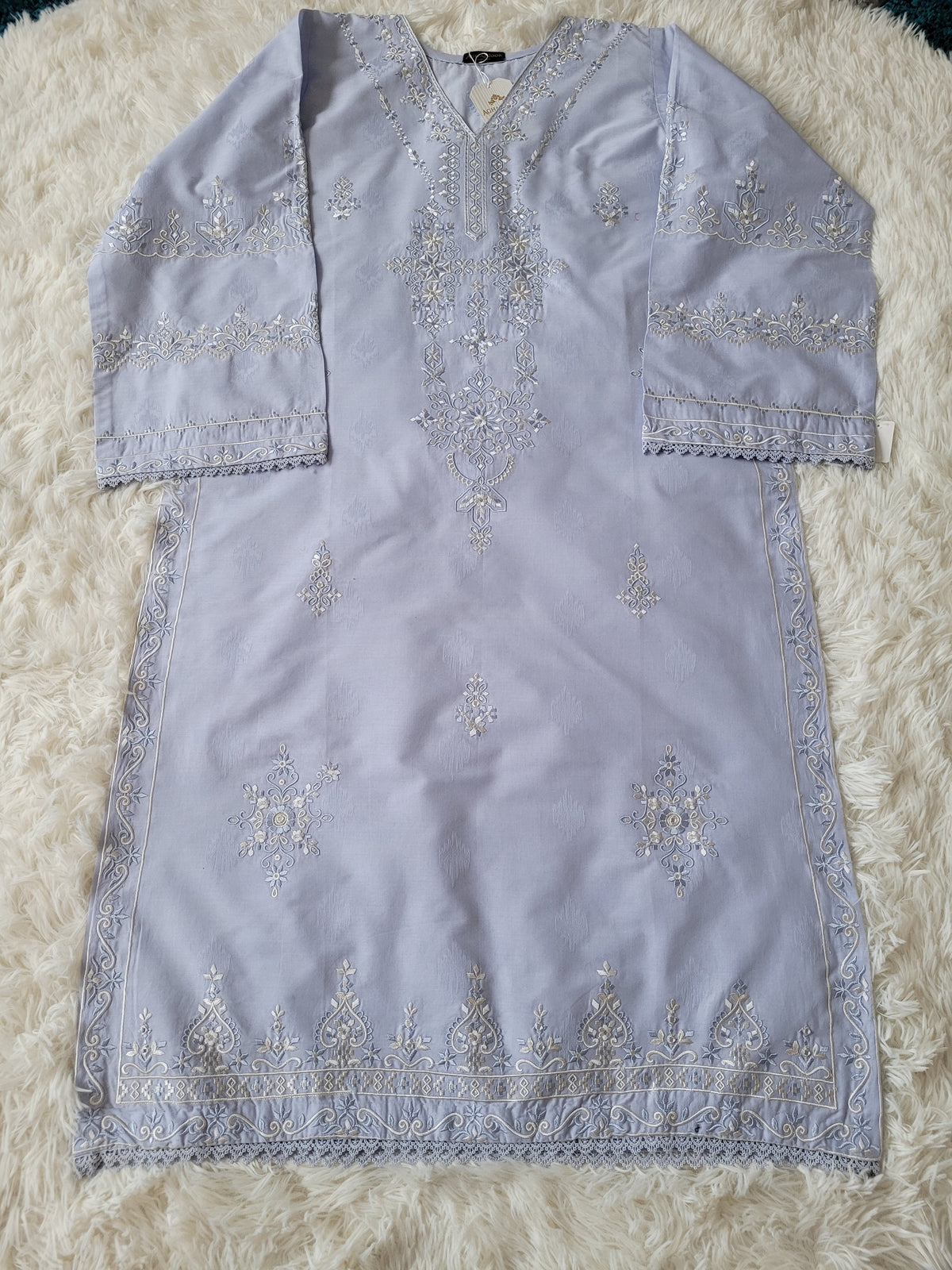 Agha Noor Intricately Embroidered Shirt