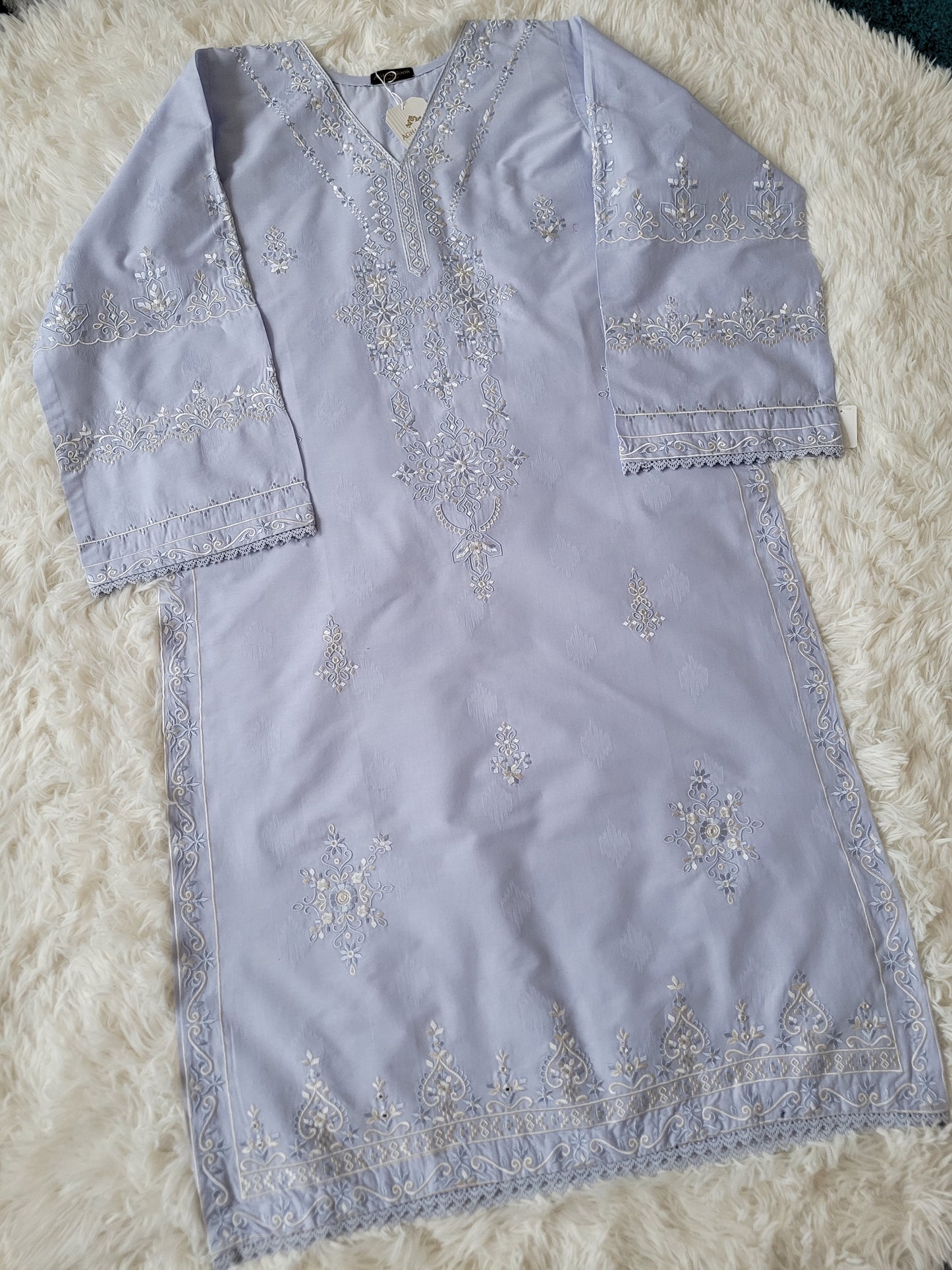 Agha Noor Intricately Embroidered Shirt