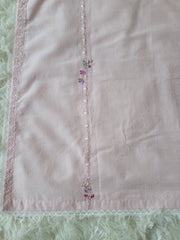 Agha Noor Blossom Pink Embroidered Lawn Shirt with Lace Accents