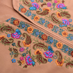 Beige Embroidered Kurta with Multi-Color Kashkari Embroidery