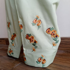 Whisper Mint Blossom Embroidered Shalwar